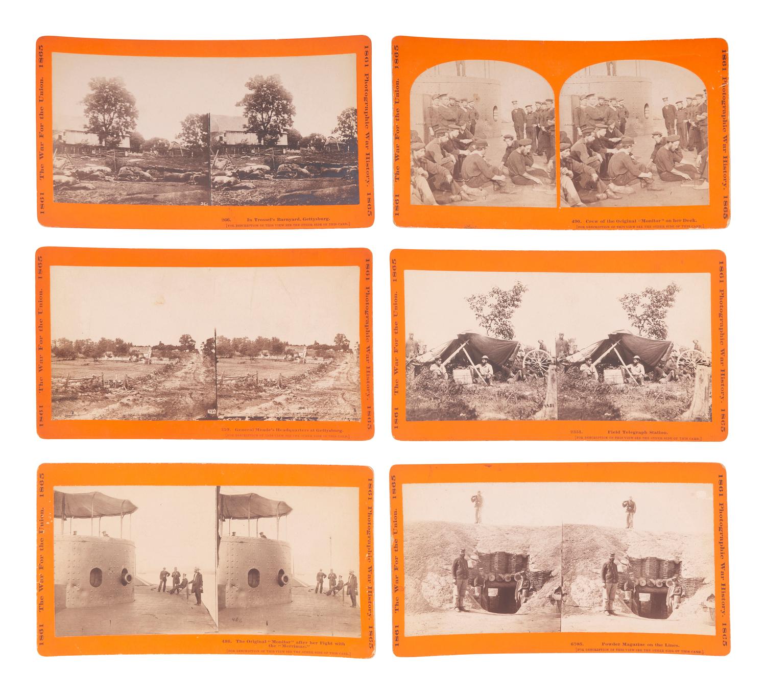 [CIVIL WAR]. A group of 23 stereoviews featuring significant locations and events throughout the war. Hartford, CT: Taylor & Huntington, ca 1890s.