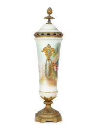 A Gilt Bronze Mounted Sèvres Style Porcelain Urn