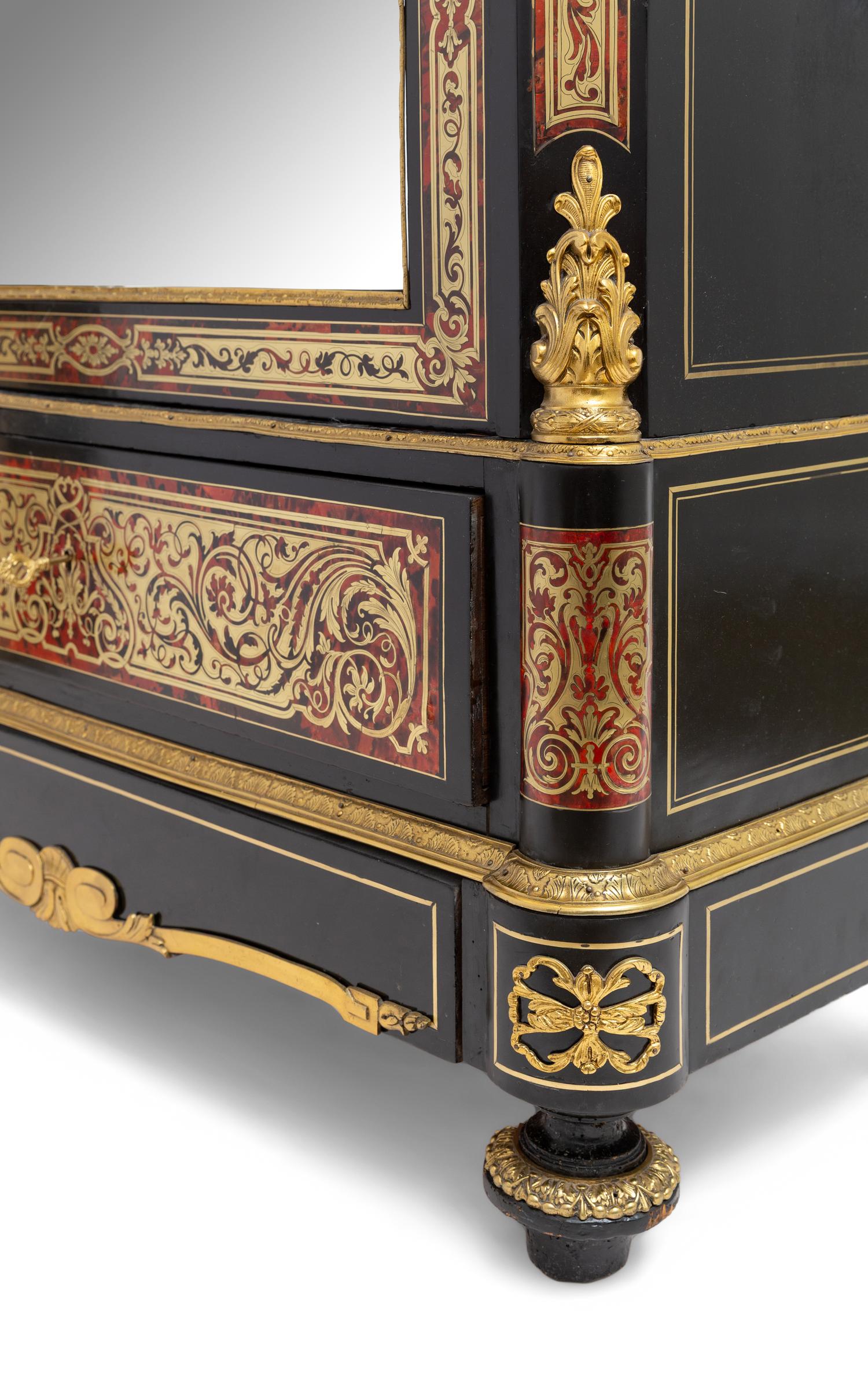 A Napoleon III Boulle Marquetry and Gilt-Bronze Mounted Armoire