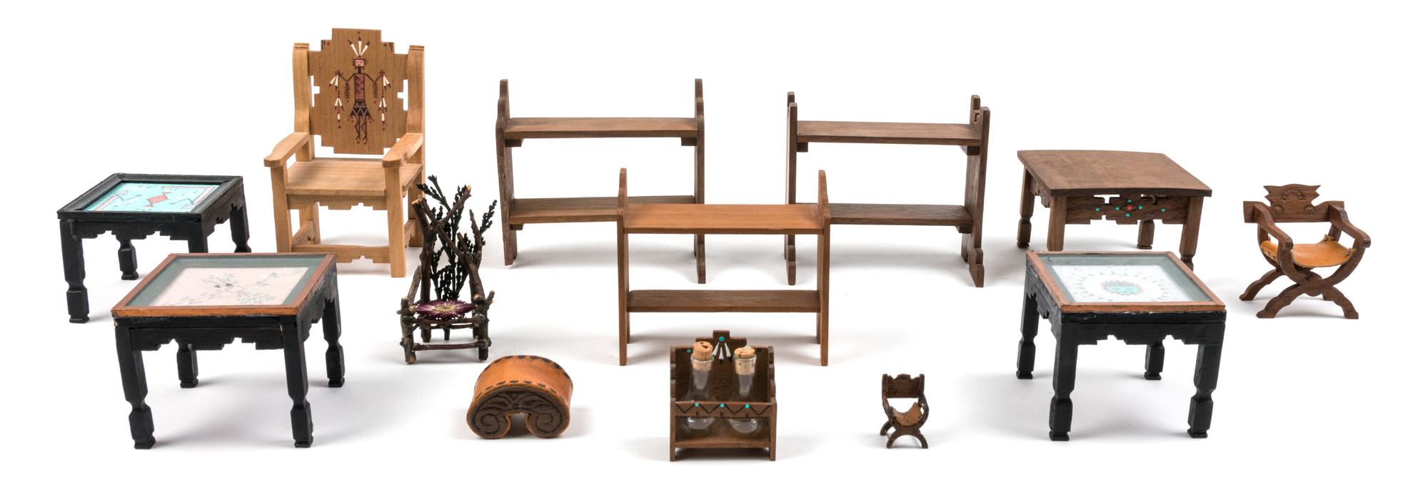 A Group of Thirteen Southwestern Style Furniture Articles — Joe and Kay Franek and others