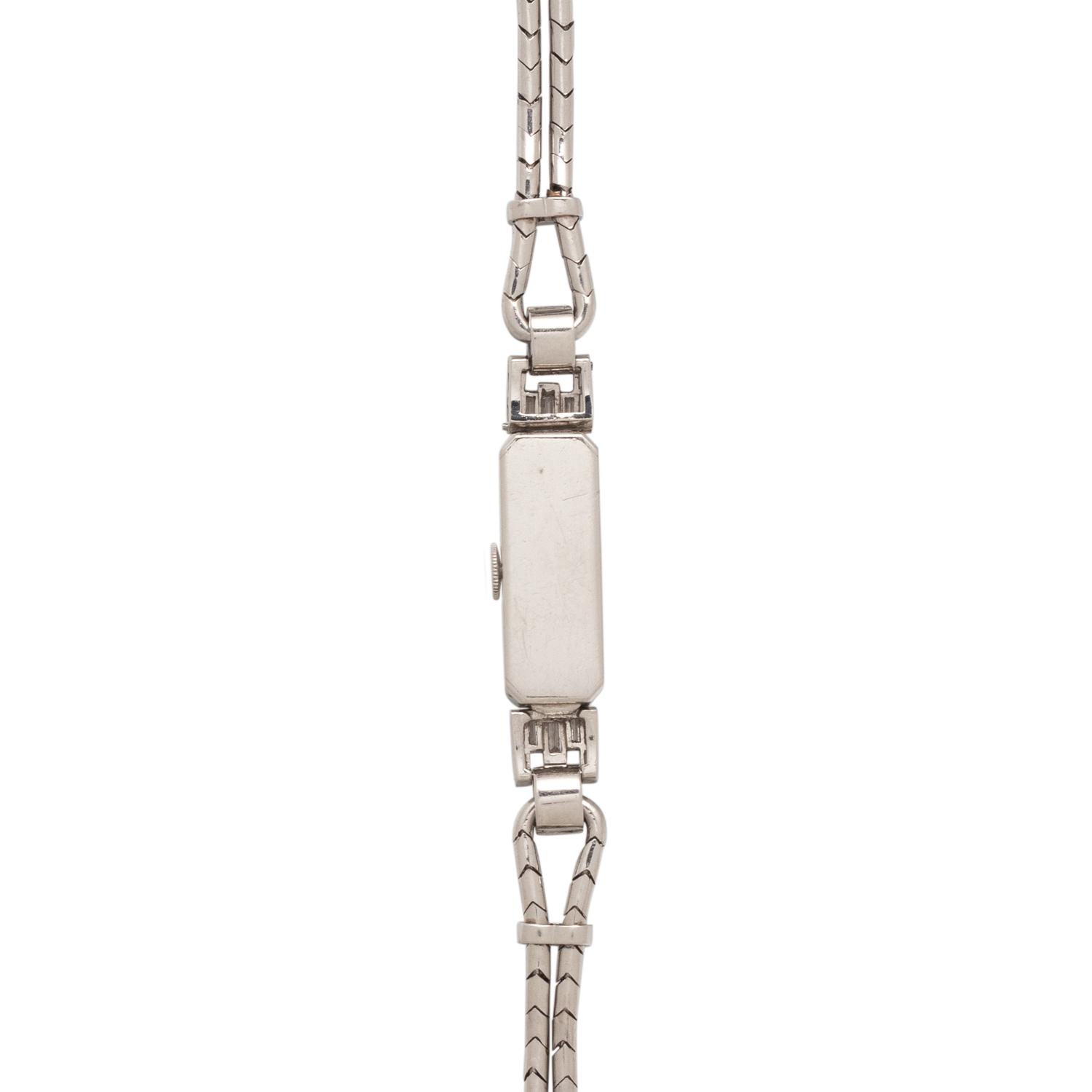 ART DECO, PLATINUM AND DIAMOND WATCH