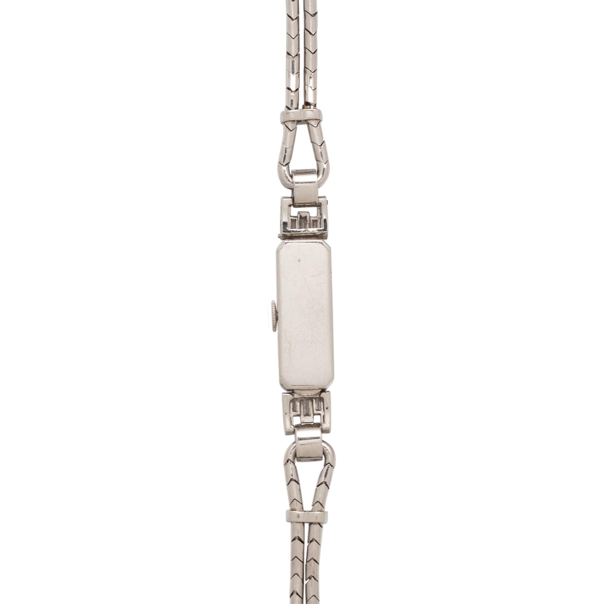 ART DECO, PLATINUM AND DIAMOND WATCH