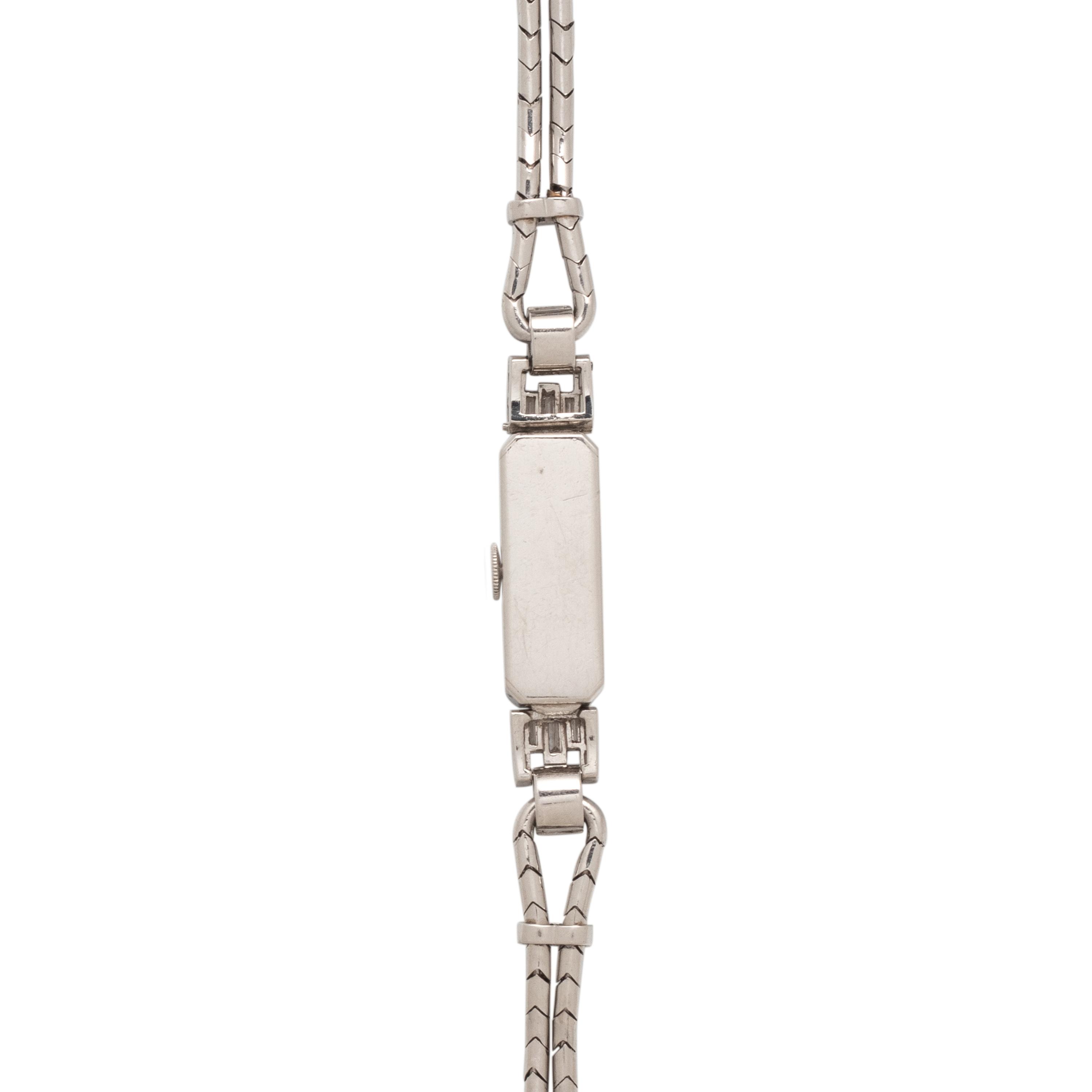 ART DECO, PLATINUM AND DIAMOND WATCH