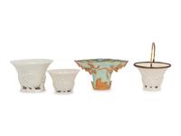 Four Porcelain Libation Cups