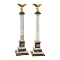 A Pair of Italian Grand Tour Style Marble Column Ornaments