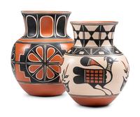 Polychrome Pottery Vases