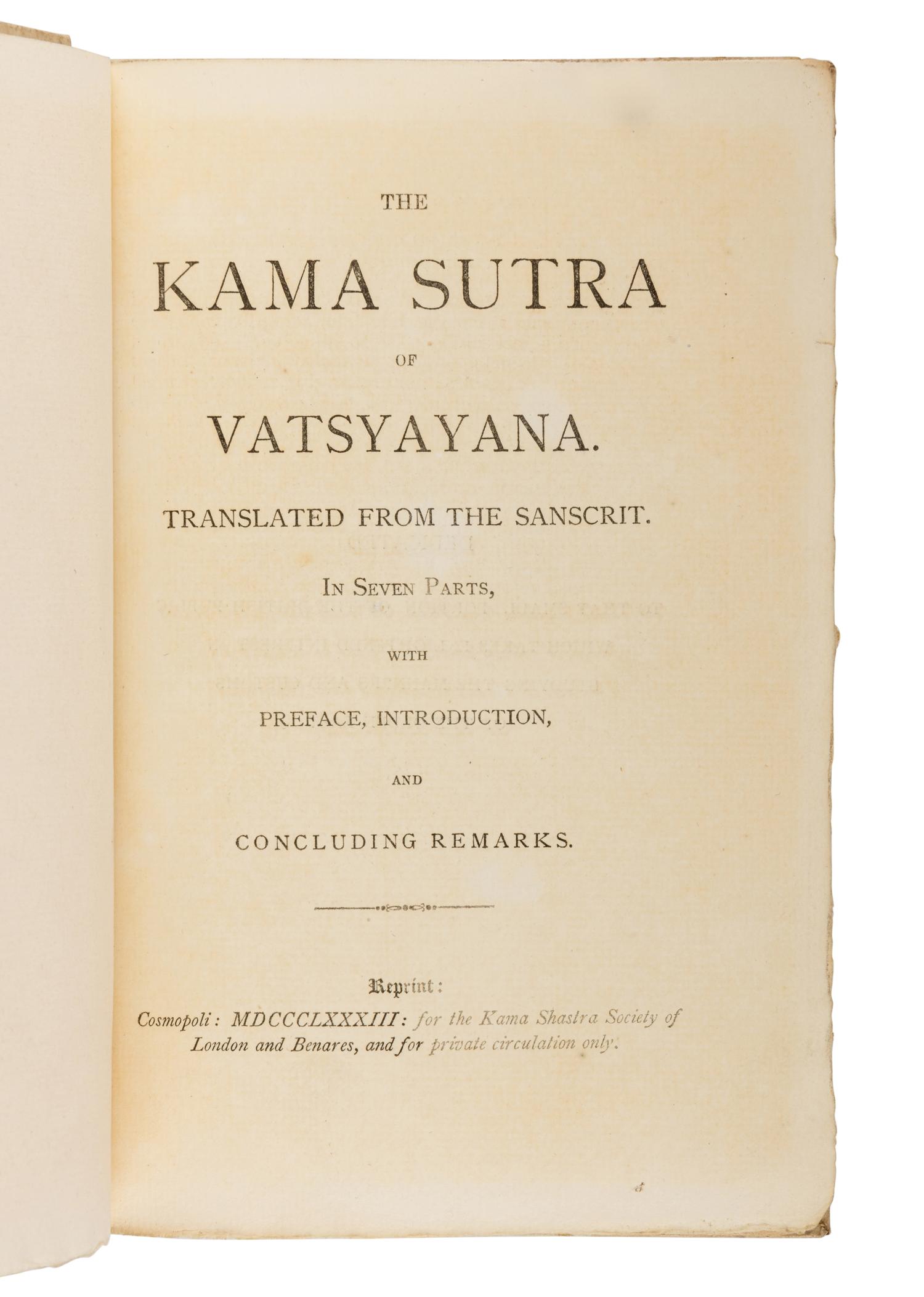 [BURTON, Richard Francis, Sir (1821-1890), translator]. A group of 5 works published by the Kama Shastra Society, comprising: