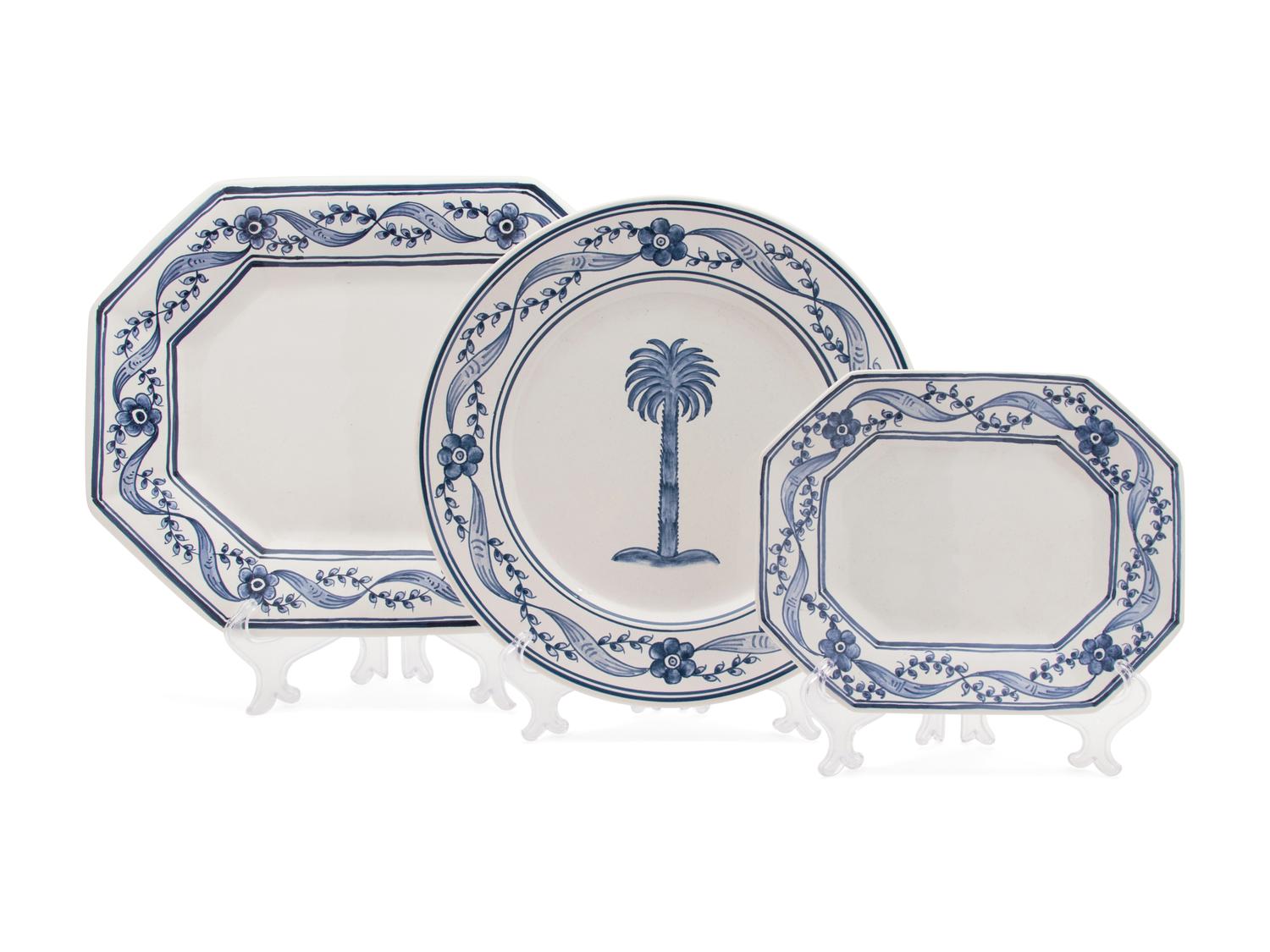 A Fifteen-Piece Portuguese Estrica de Conimbriga Ceramic Dinnerware — 20TH CENTURY