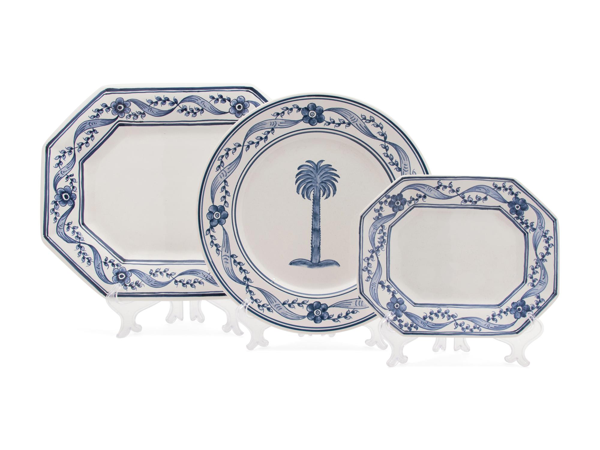 A Fifteen-Piece Portuguese Estrica de Conimbriga Ceramic Dinnerware — 20TH CENTURY