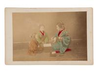 Four Japanese Hand Tinted Photographs