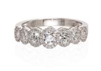 An 18 Karat White Gold and Diamond Ring, 2.20 dwts.