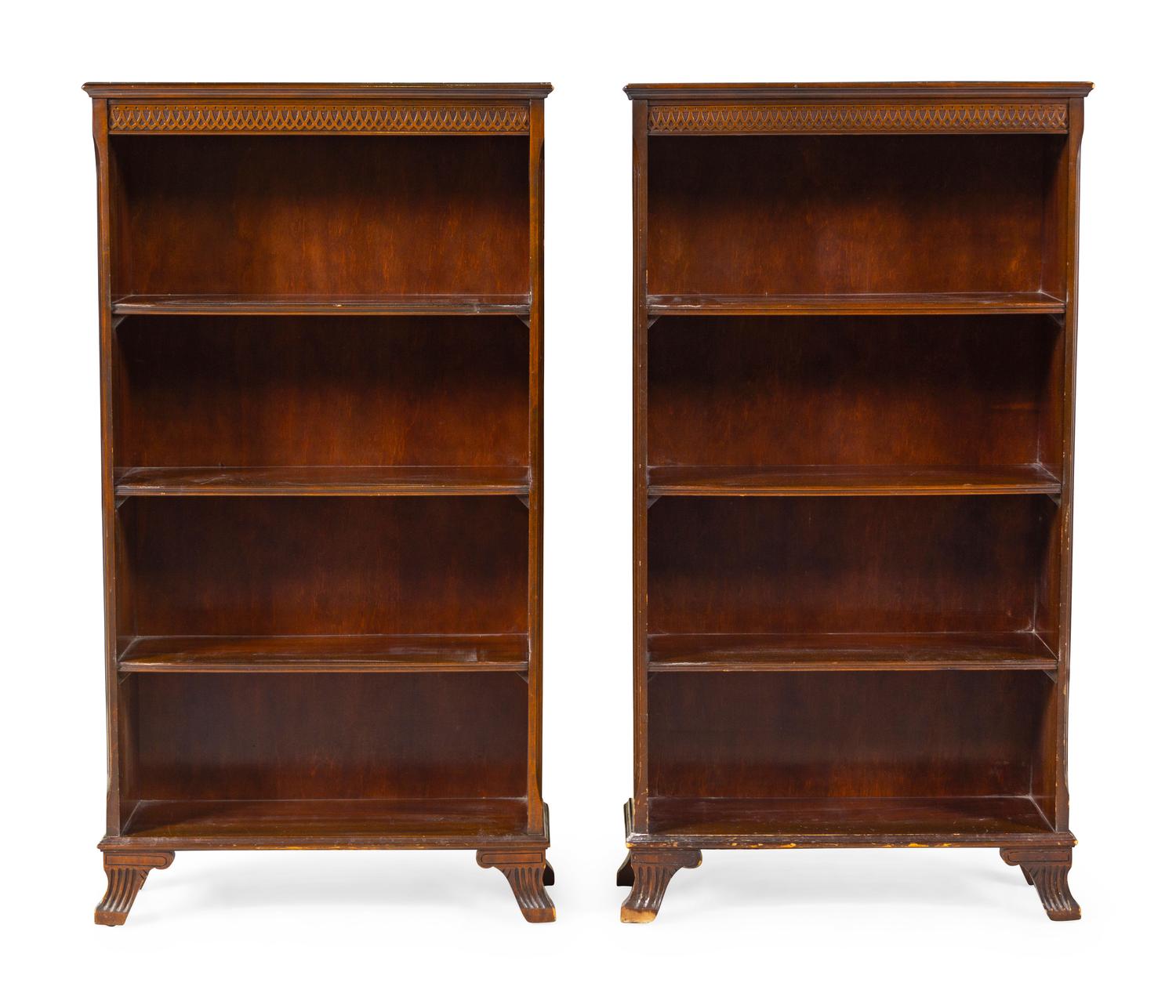 A Pair of American Mahogany Bookshelves