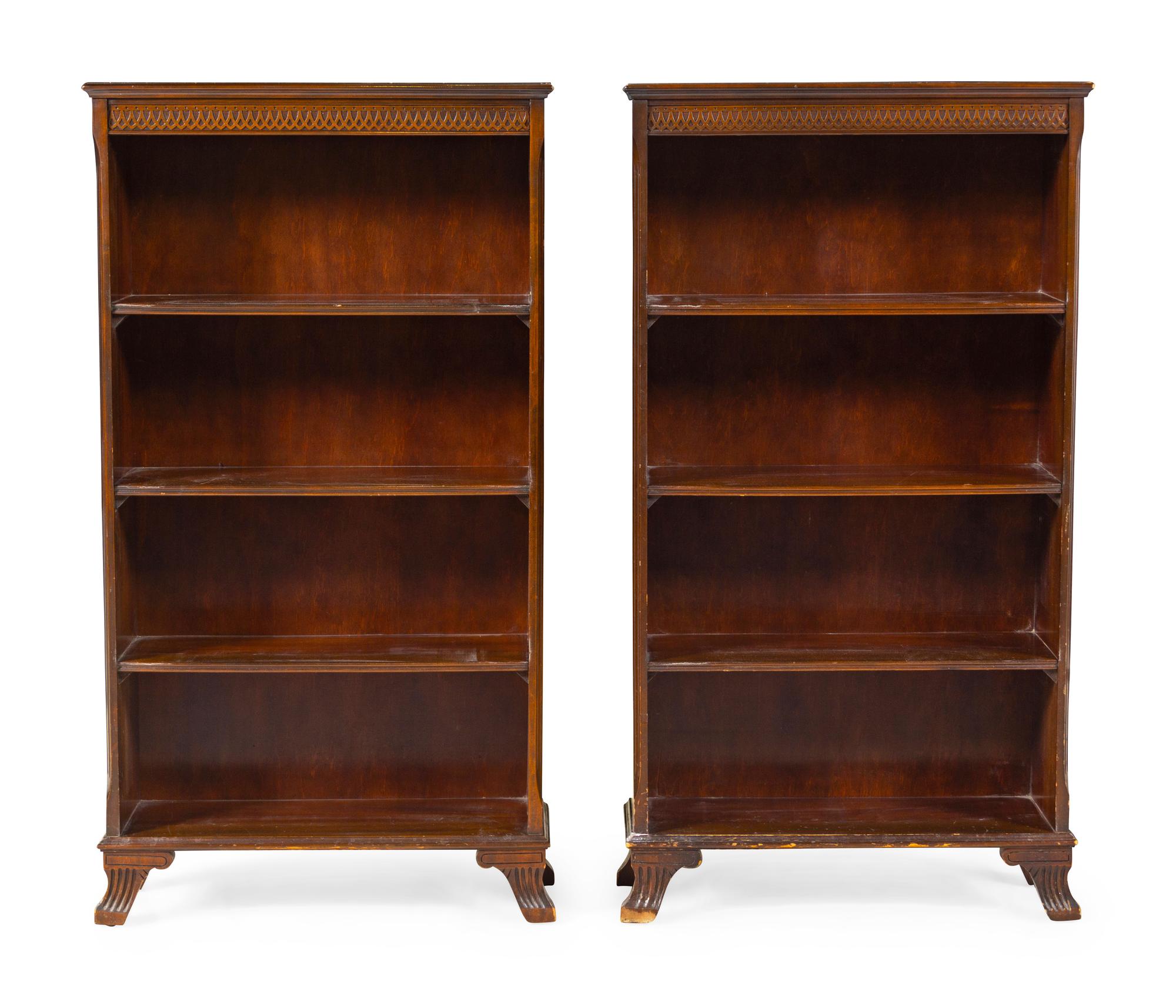A Pair of American Mahogany Bookshelves