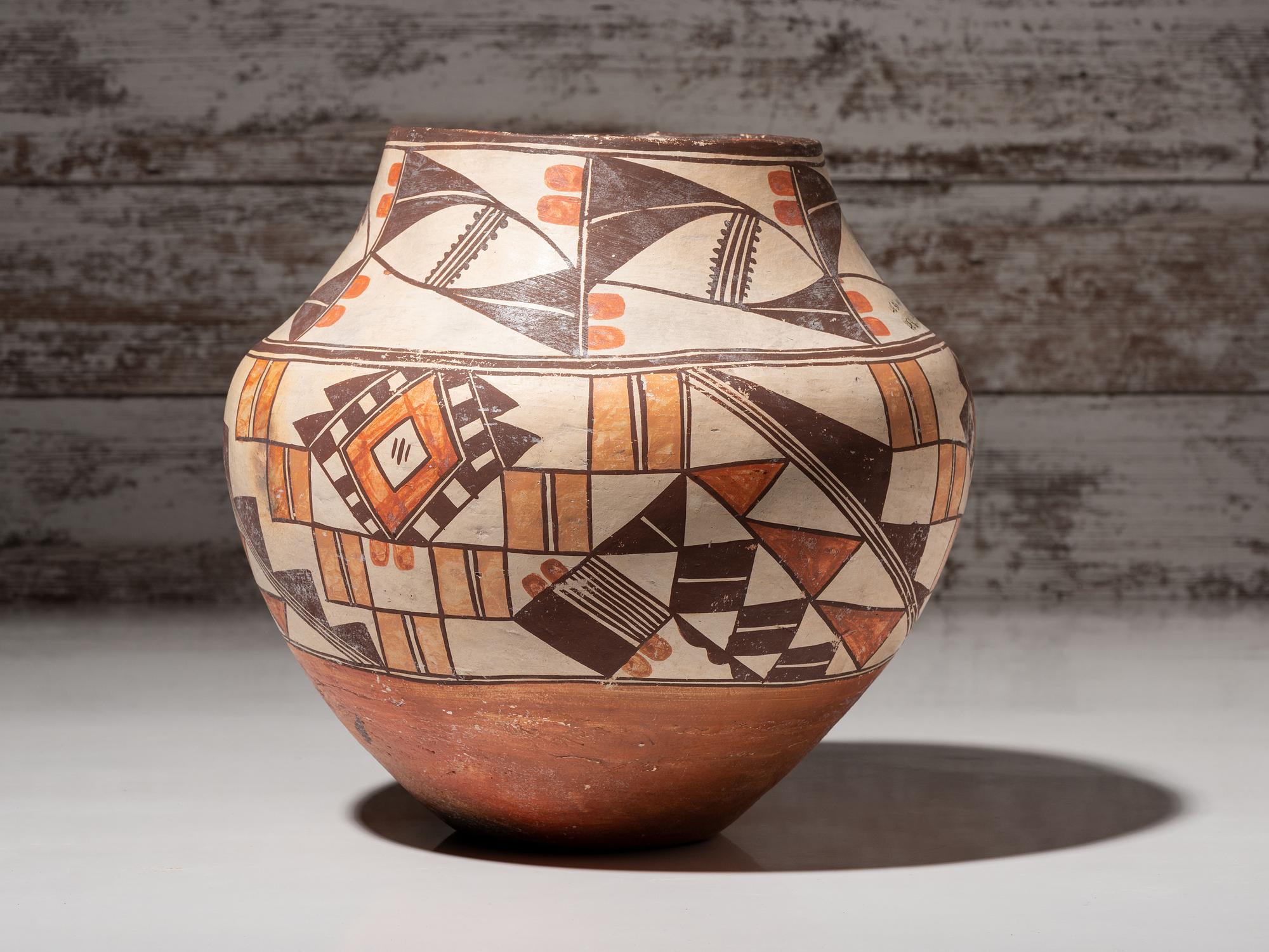 Acoma Four-Color Pottery Jar