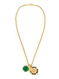 YELLOW GOLD CHARM NECKLACE