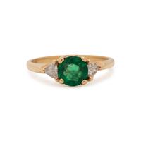 EMERALD AND DIAMOND RING