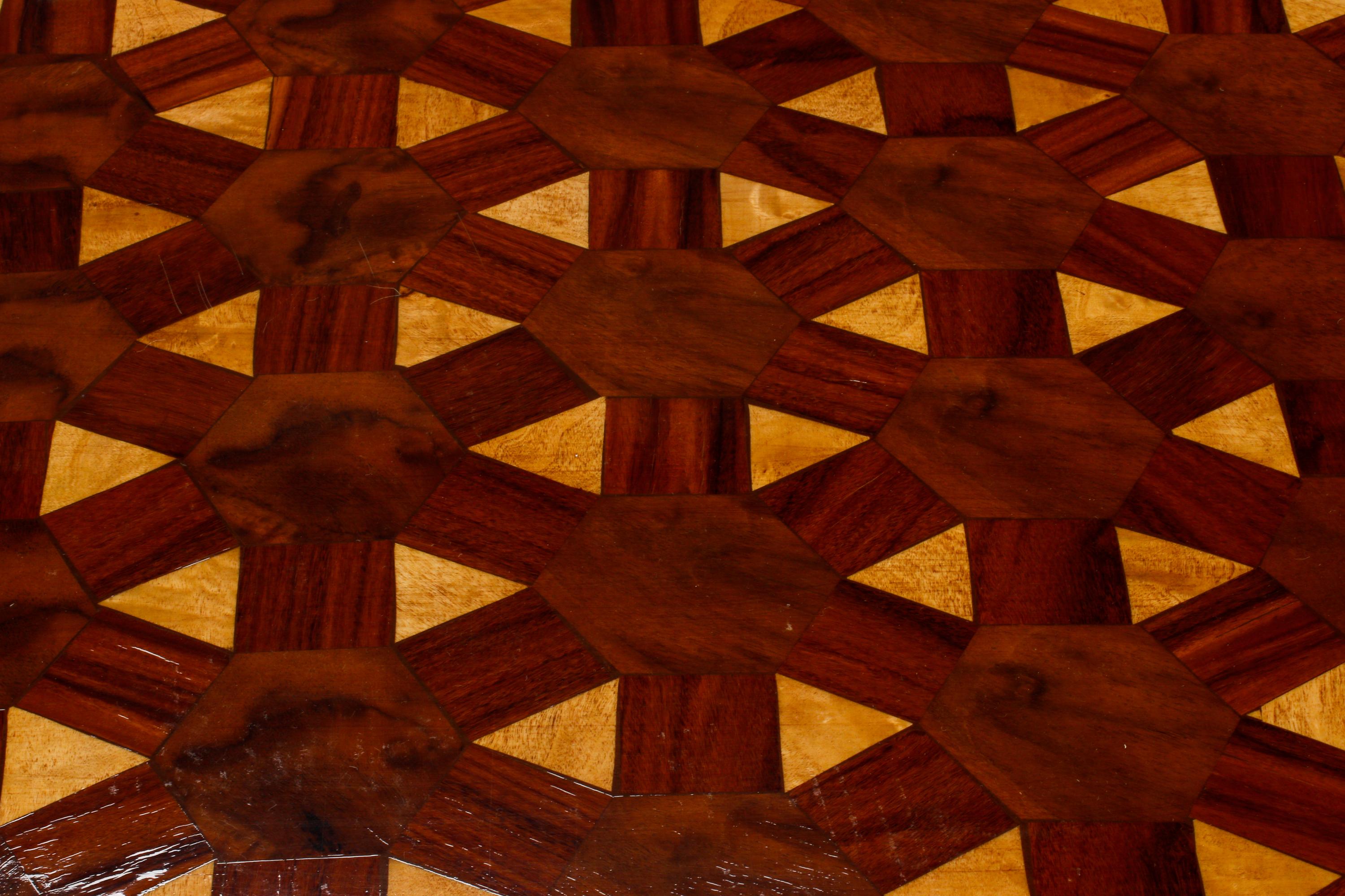 A Pair of Art Deco Style Parquetry Side Tables
