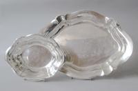 Sterling silver tray and a sterling silver vegetable dish reed & barton, taunton, ma, 20th century