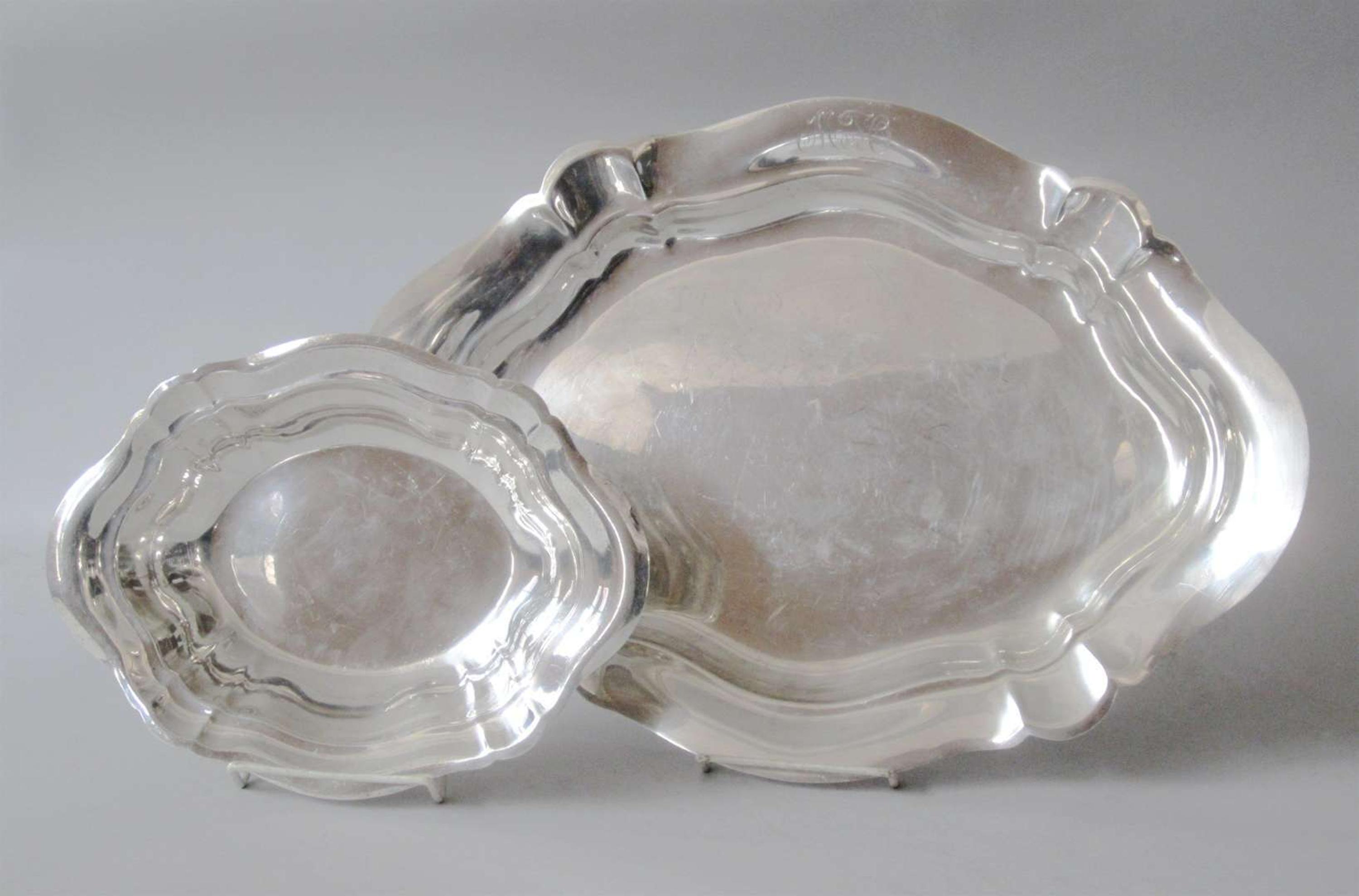 Sterling silver tray and a sterling silver vegetable dish reed & barton, taunton, ma, 20th century