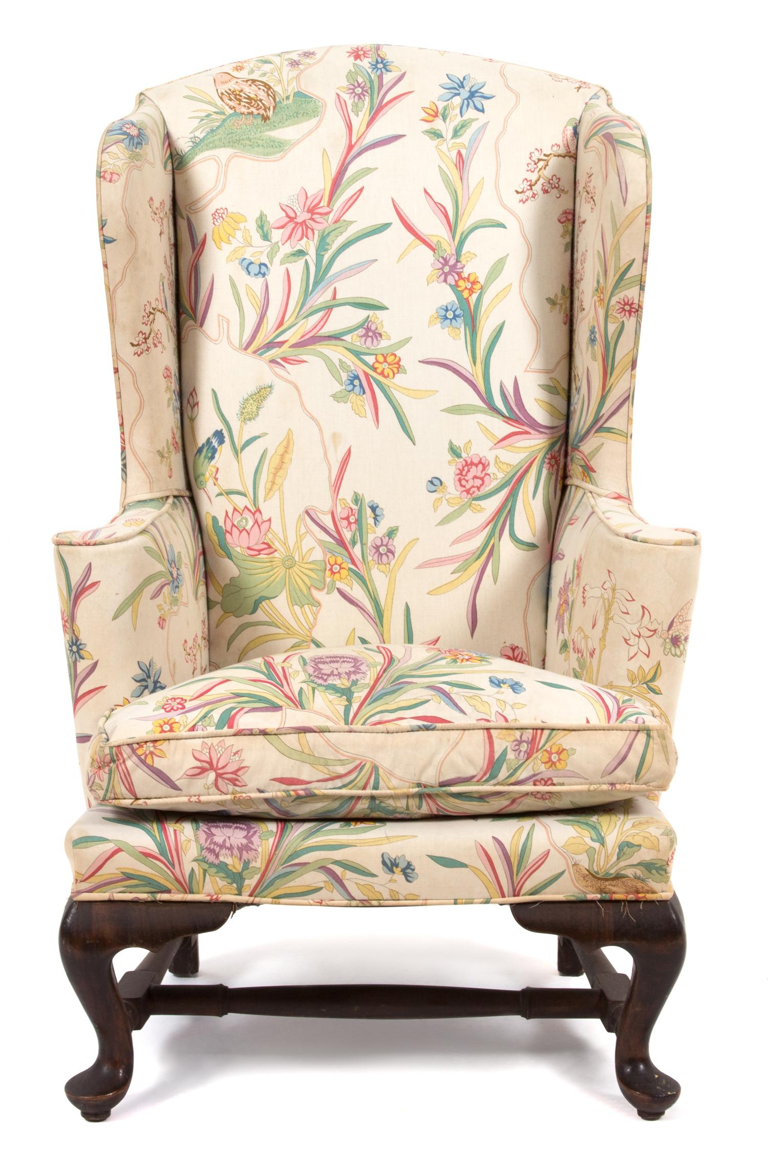 A William & Mary Style Diminutive Wing Chair Height 34 inches. — 19TH CENTURY