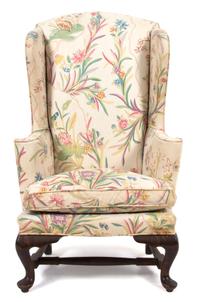 A William & Mary Style Diminutive Wing Chair Height 34 inches. — 19TH CENTURY