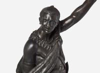 An bronzed zinc allegorical figure of America, Cornelius & Baker, Philadelphia, PA, circa 1855