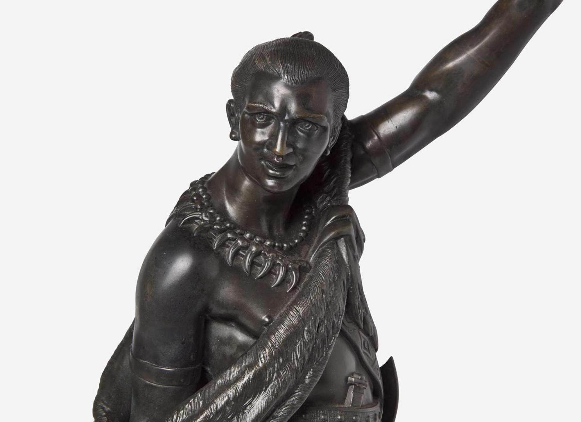An bronzed zinc allegorical figure of America, Cornelius & Baker, Philadelphia, PA, circa 1855