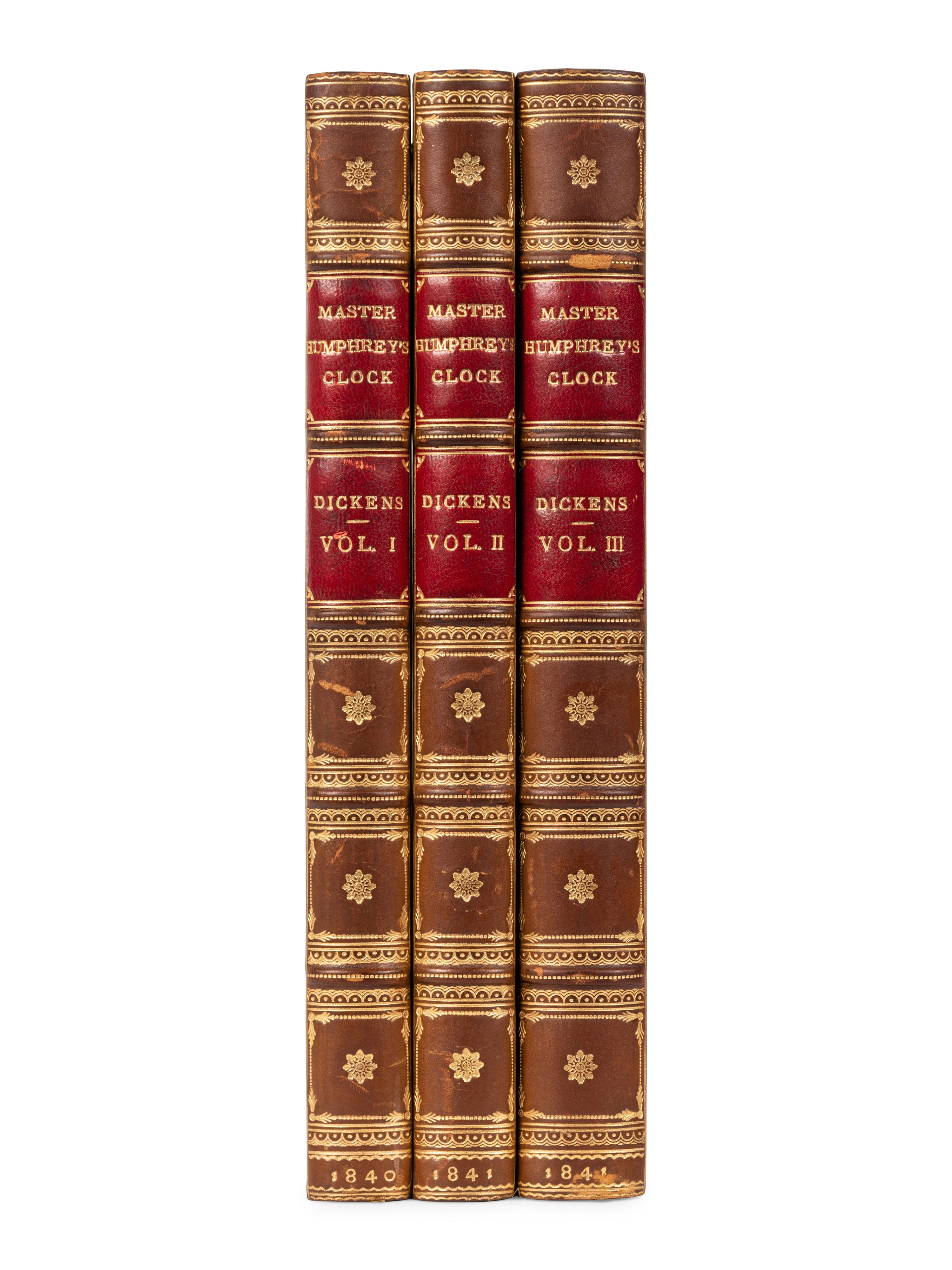 DICKENS, Charles (1812-1870). Master Humphrey's Clock . London: Chapman and Hall, 1840-1841.