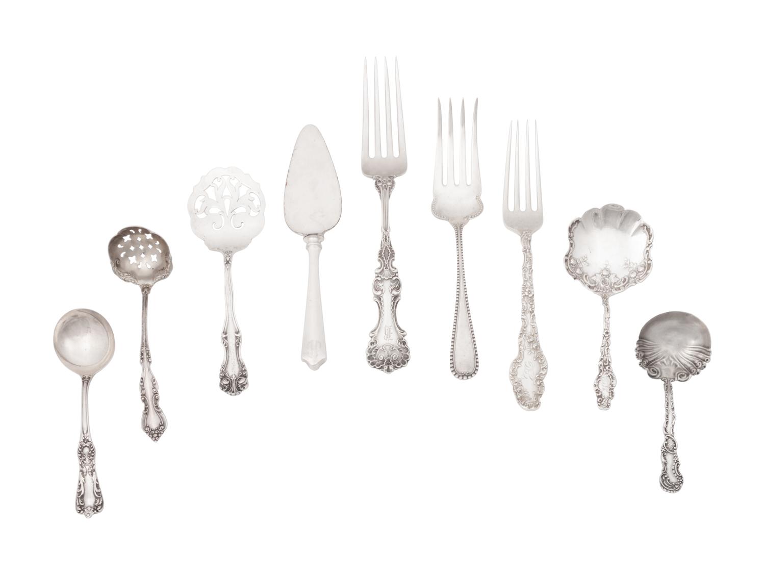 A Large group of Miscellaneous American Silver Flatware