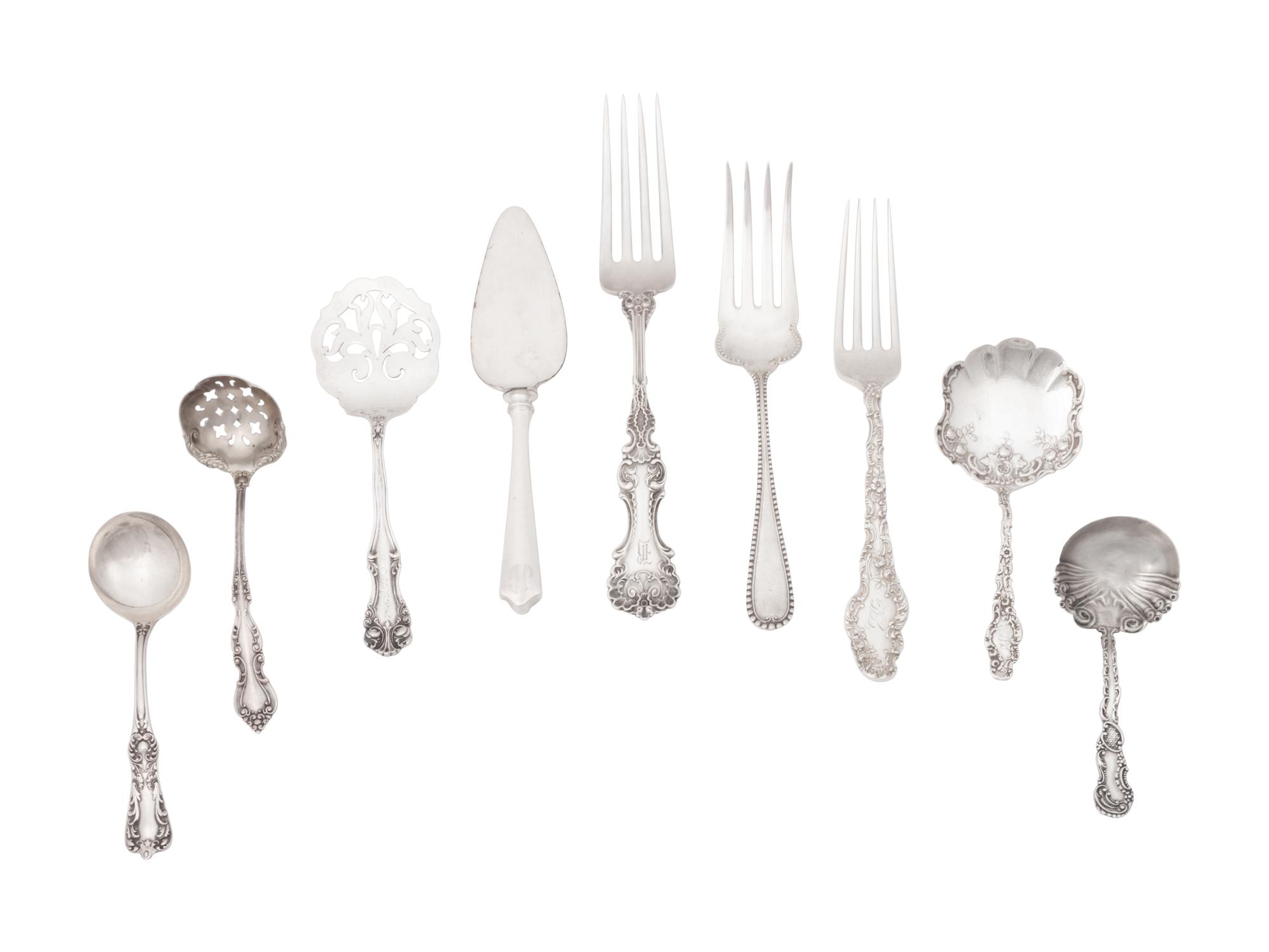 A Large group of Miscellaneous American Silver Flatware