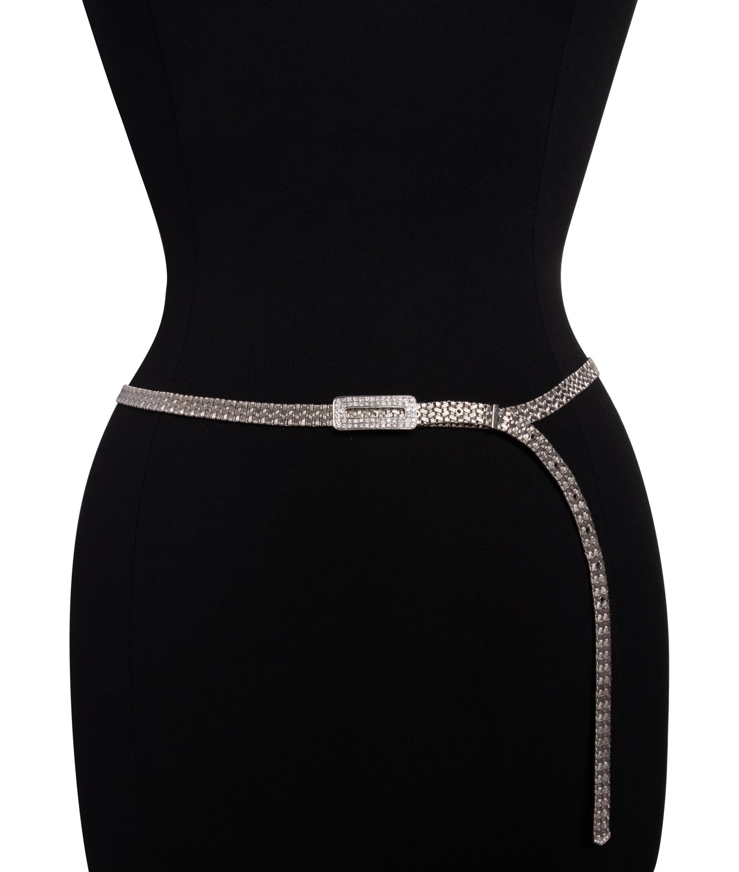 WHITE GOLD AND DIAMOND BELT