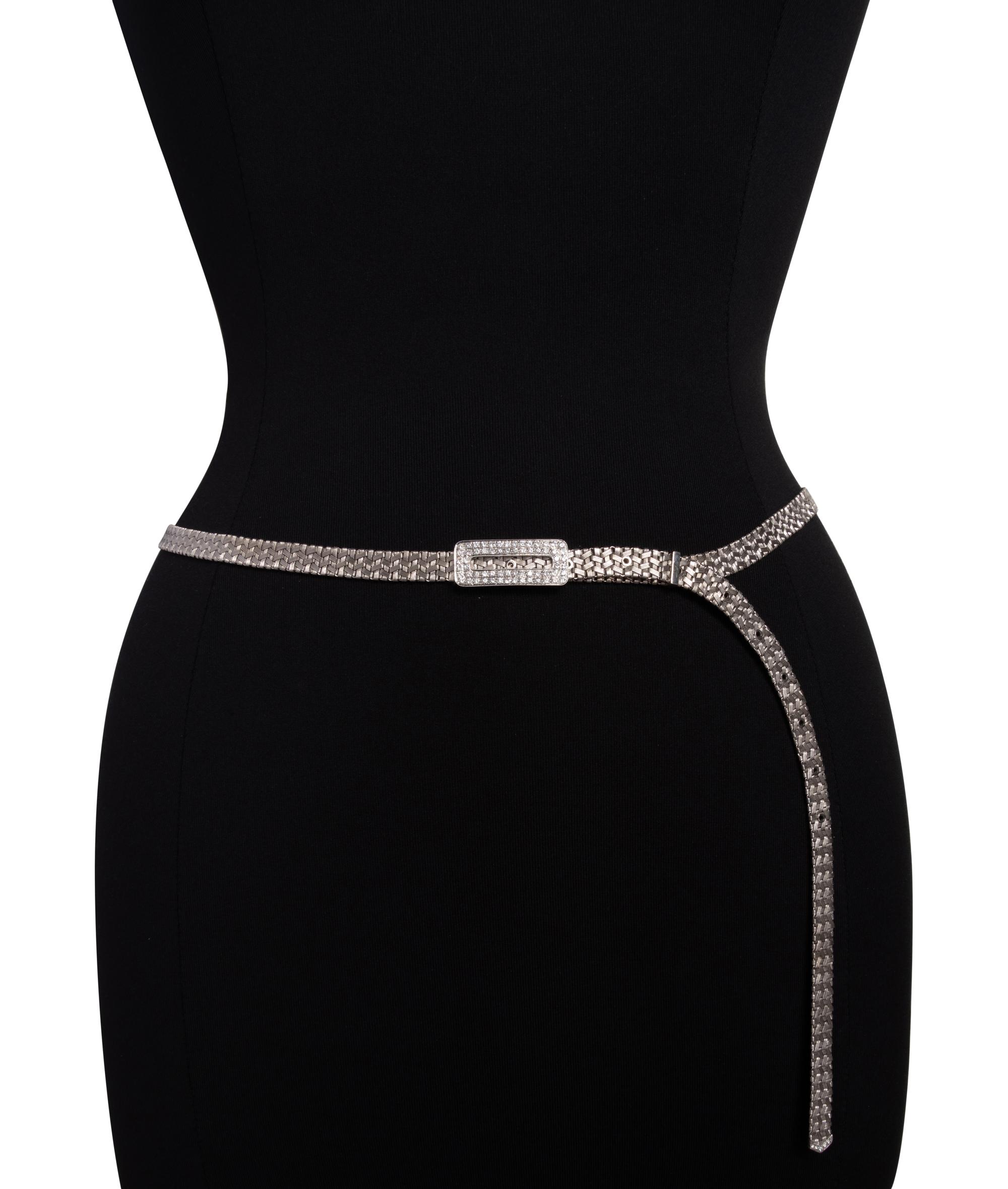 WHITE GOLD AND DIAMOND BELT