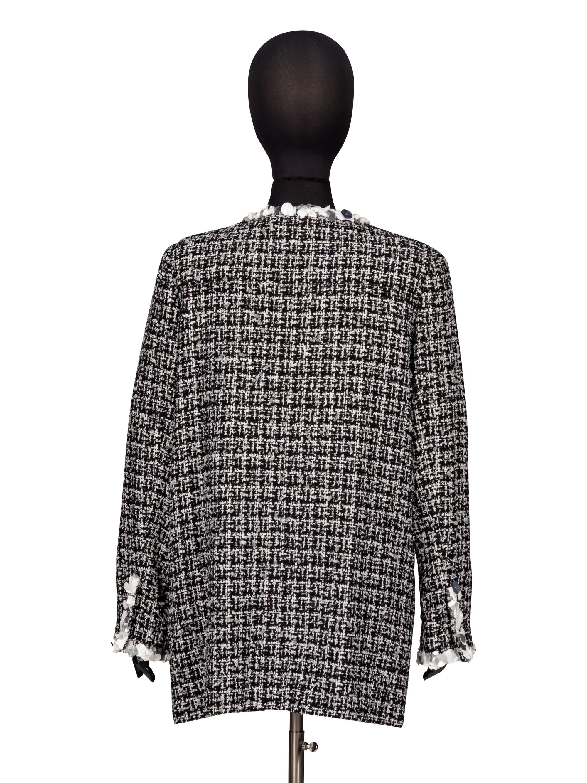 Chanel, Sequin-Trim Tweed Jacket
