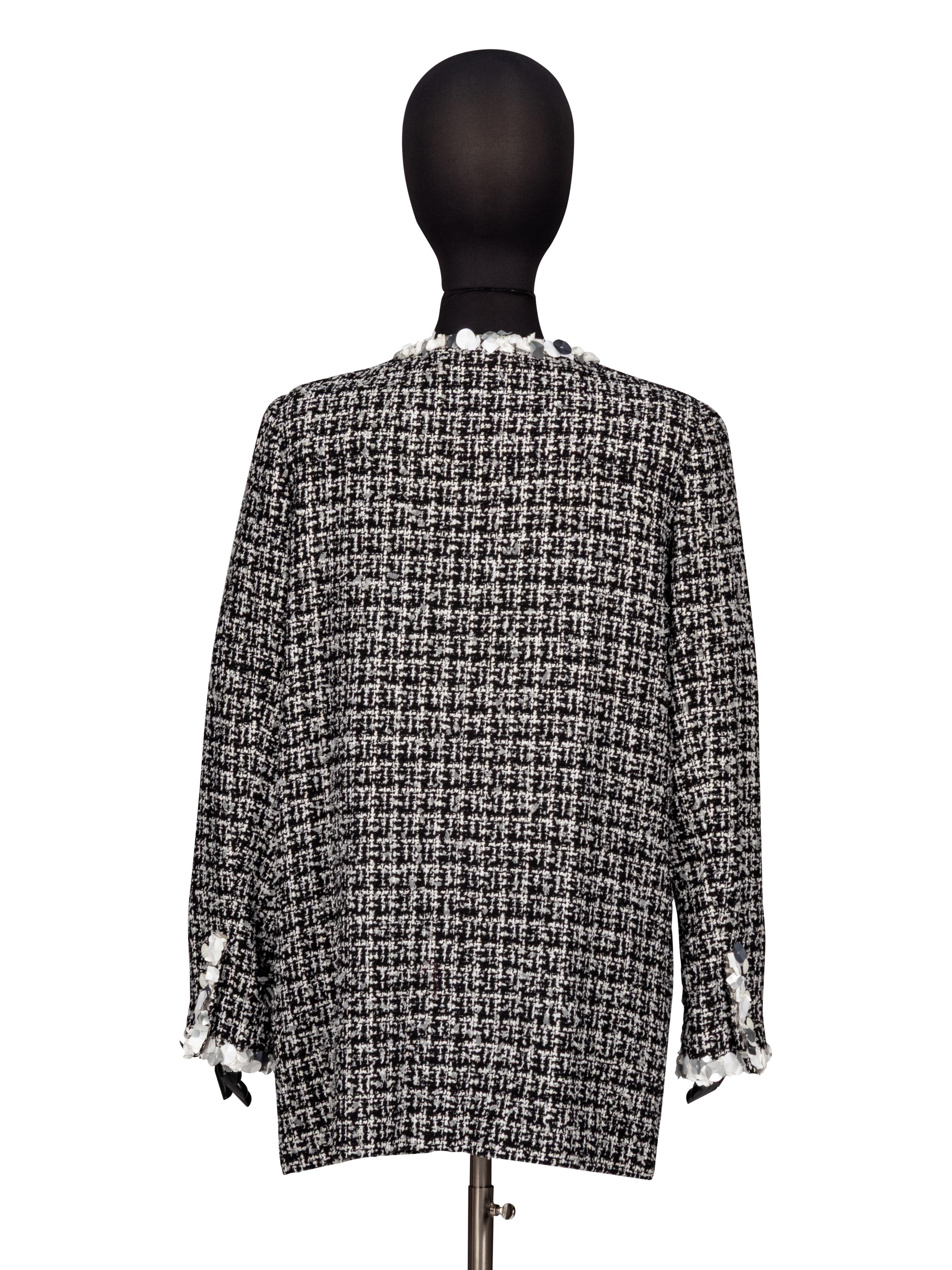 Chanel, Sequin-Trim Tweed Jacket