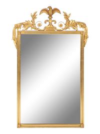 A Neoclassical Style Giltwood Mirror