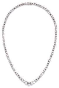 A Vintage Platinum and Graduated Diamond Necklace, Cartier, 19.90 dwts.