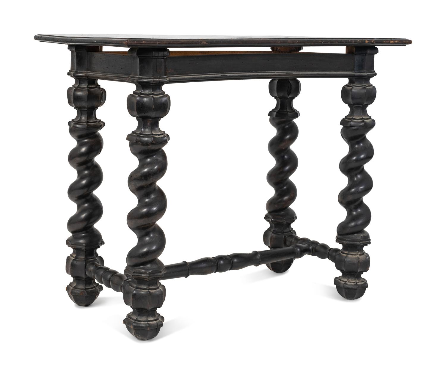 An Italian Baroque Style Walnut Table — 18TH CENTURY