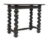 An Italian Baroque Style Walnut Table — 18TH CENTURY
