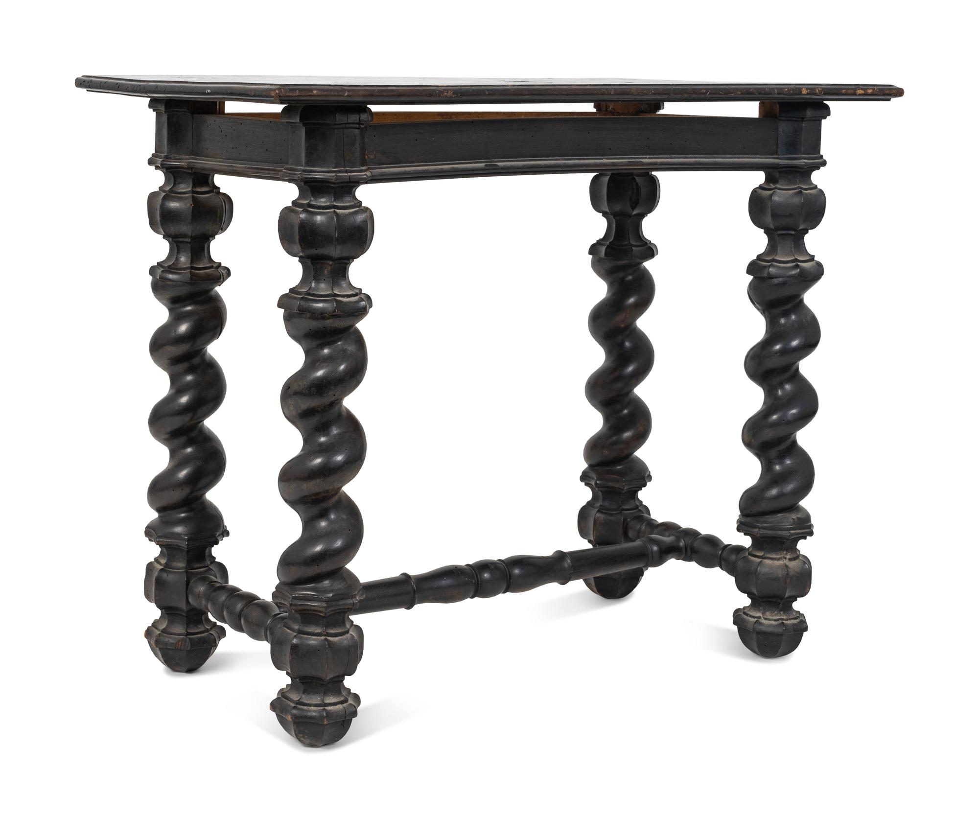An Italian Baroque Style Walnut Table — 18TH CENTURY