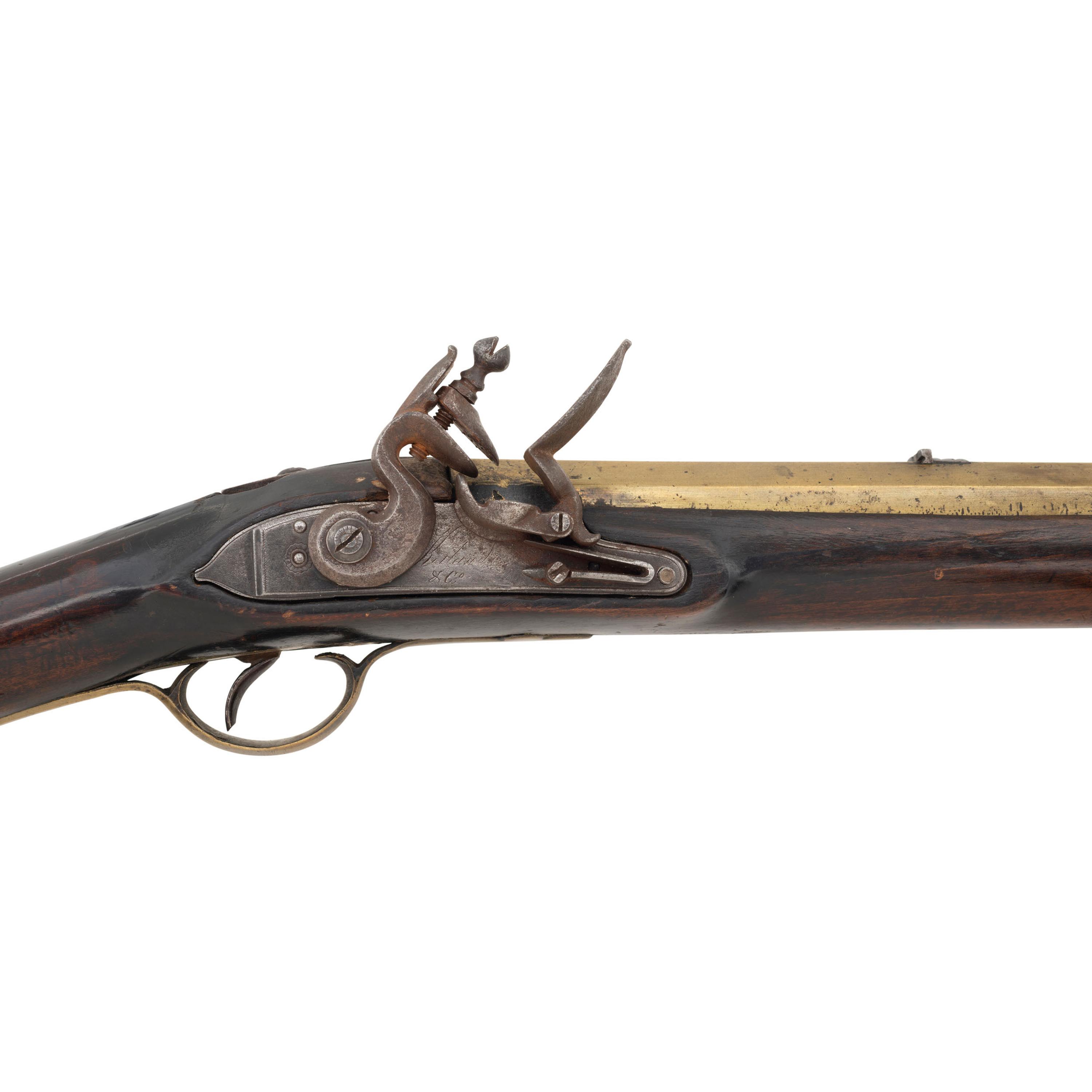 Rare Published Late 18th Century New England Brass Barreled Flintlock Rifle, ex-Flayderman