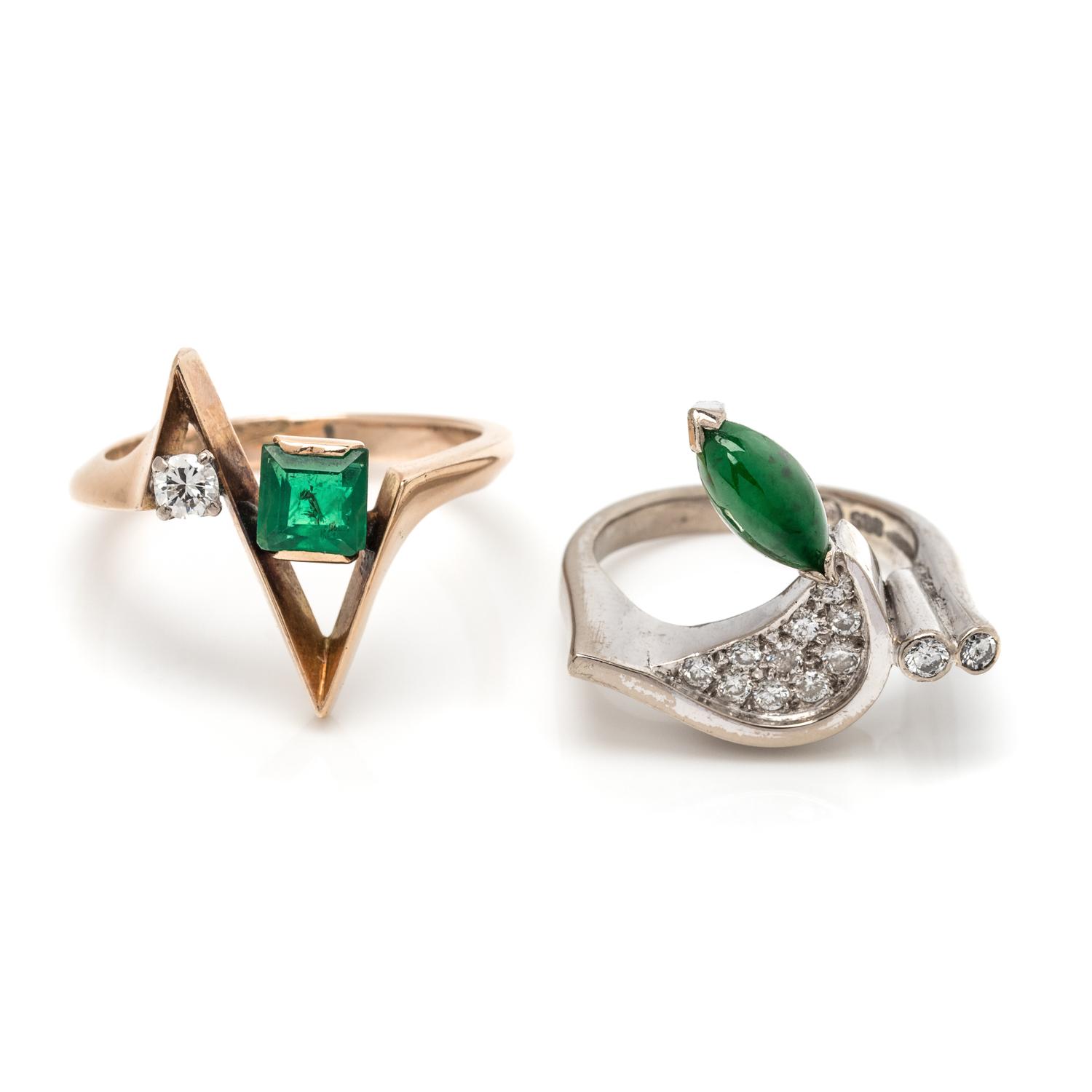 COLLECTION OF GOLD AND DIAMOND RINGS