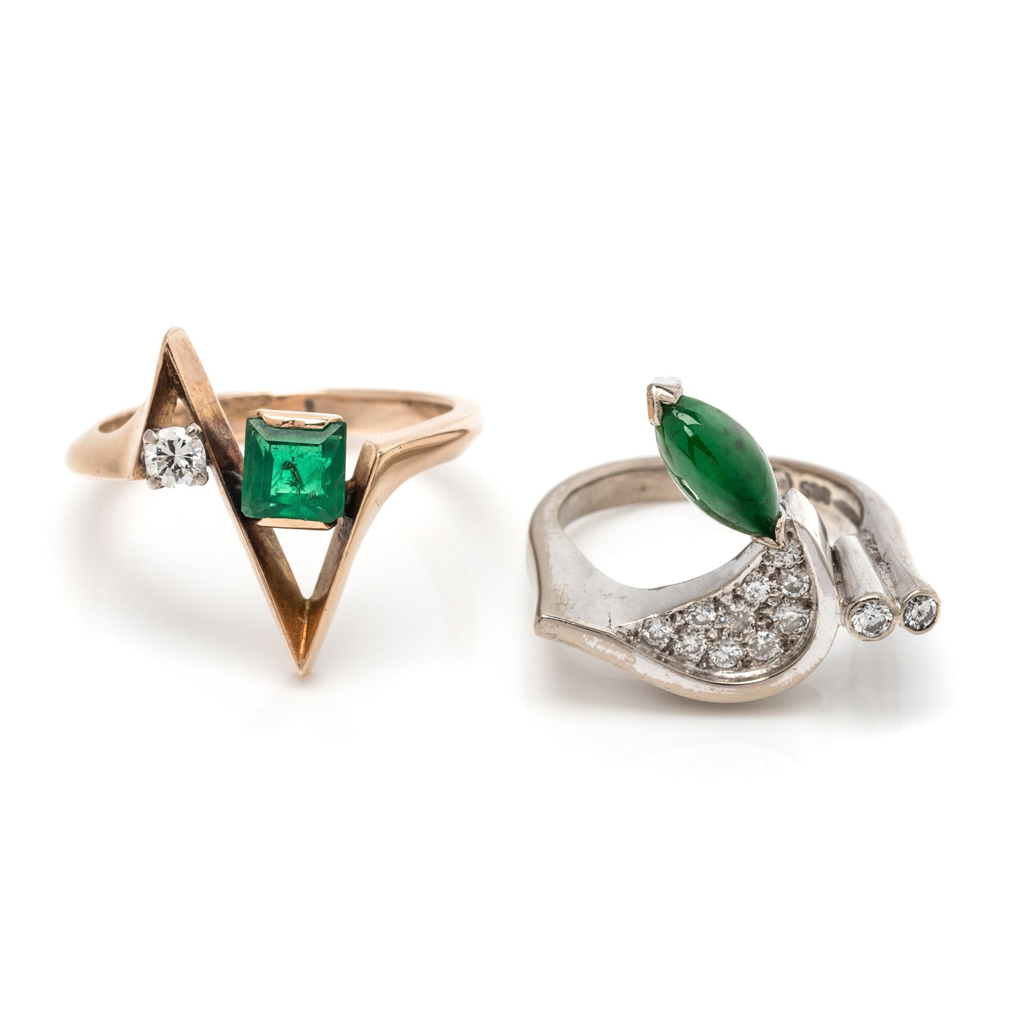 COLLECTION OF GOLD AND DIAMOND RINGS