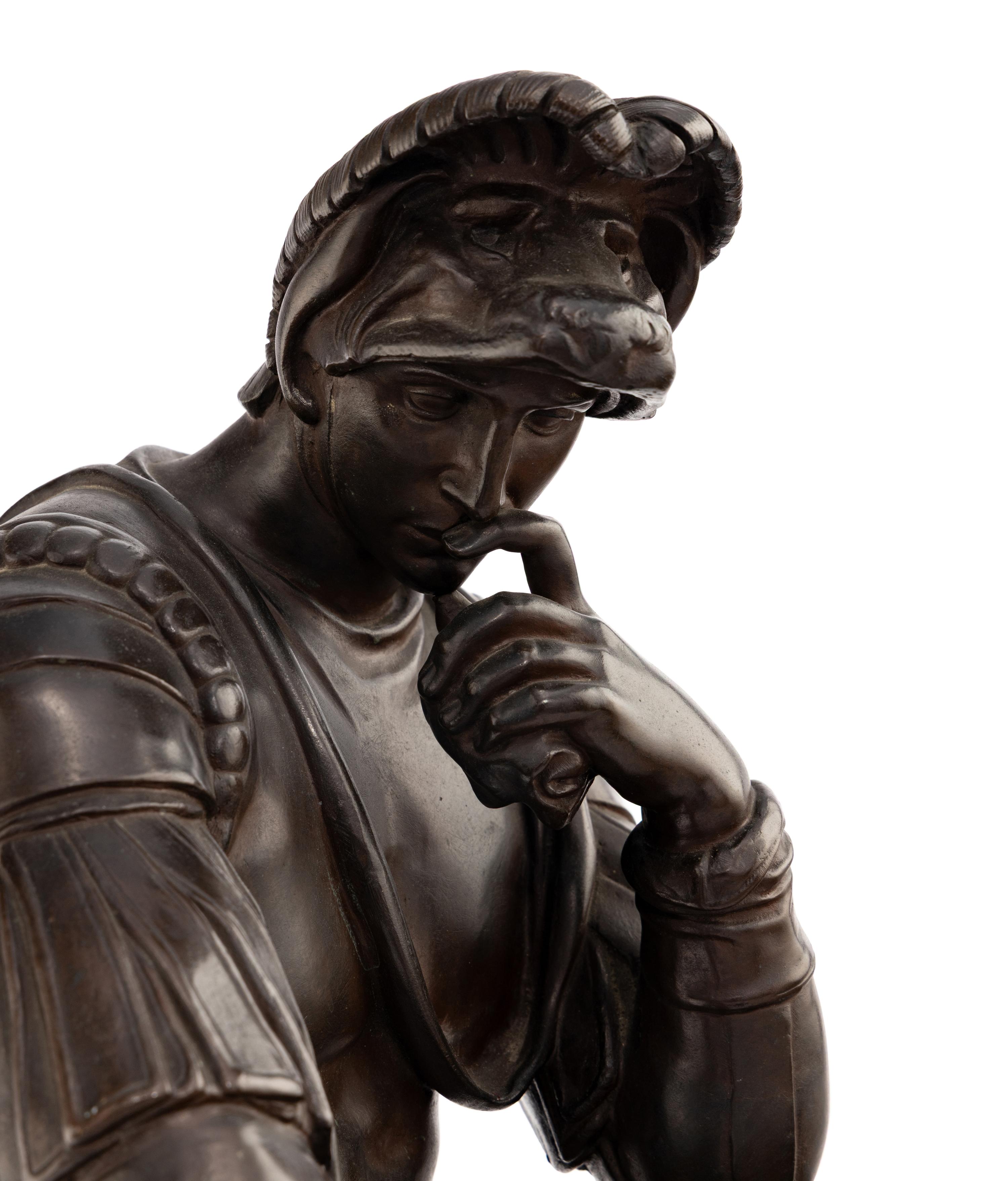 A French Patinated Bronze Figure of Lorenzo de Medici