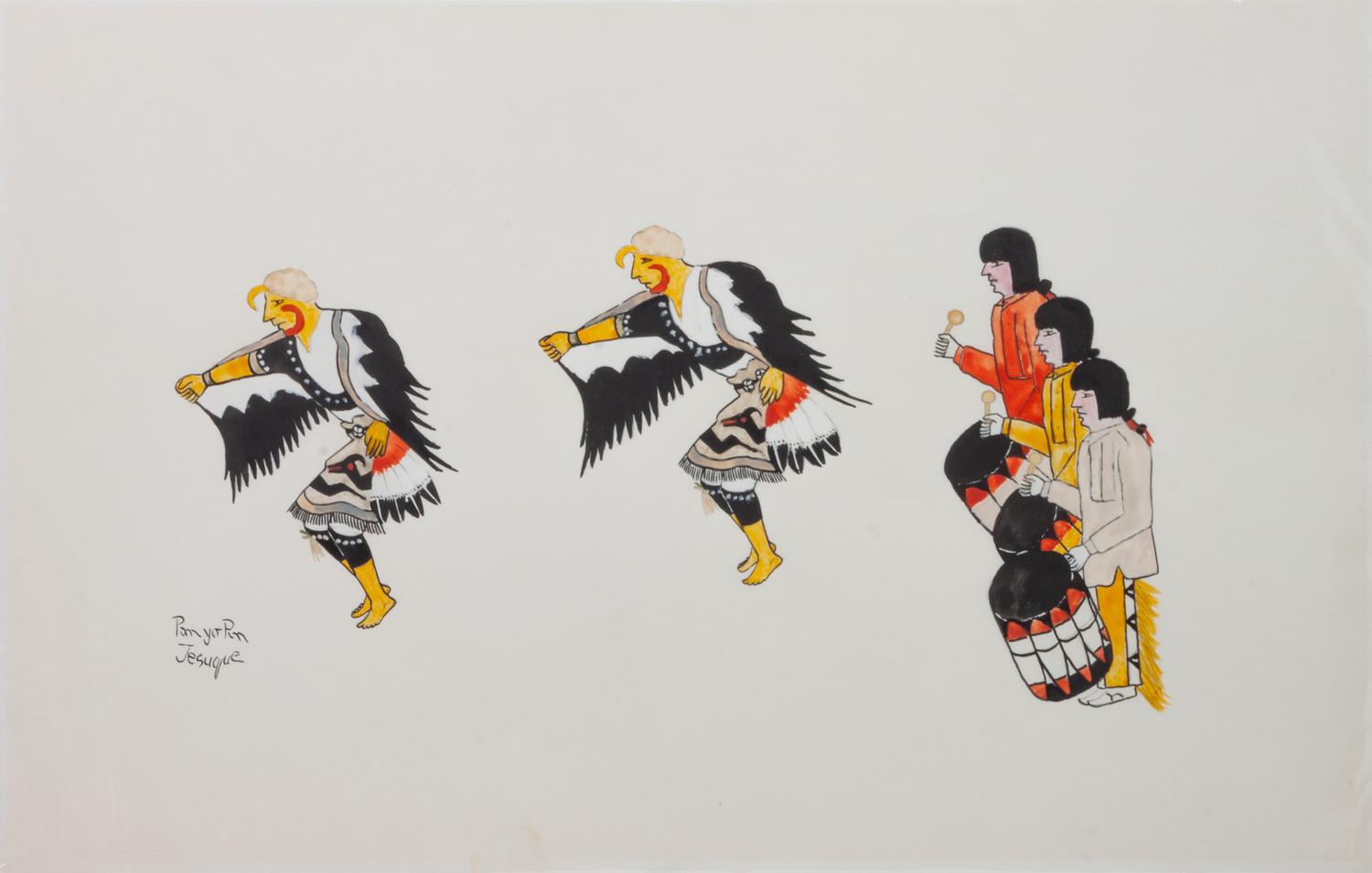 Untitled (Eagle Dancers) together with Untitled (Eagle Dancers with Drums)