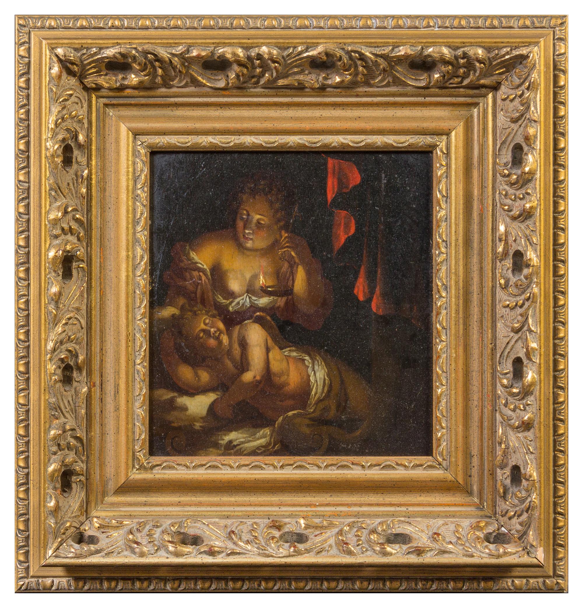 Manner of Godfried van Schalcken, (18th Century), Mother and Child