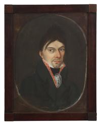 German School 19th Century, A Small Portrait of a Man Named Carl Brand
