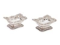 A Pair of George IV Silver Salt Cellars
