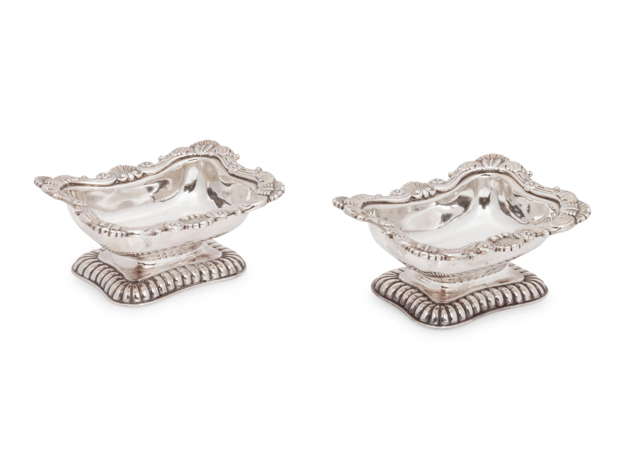 A Pair of George IV Silver Salt Cellars