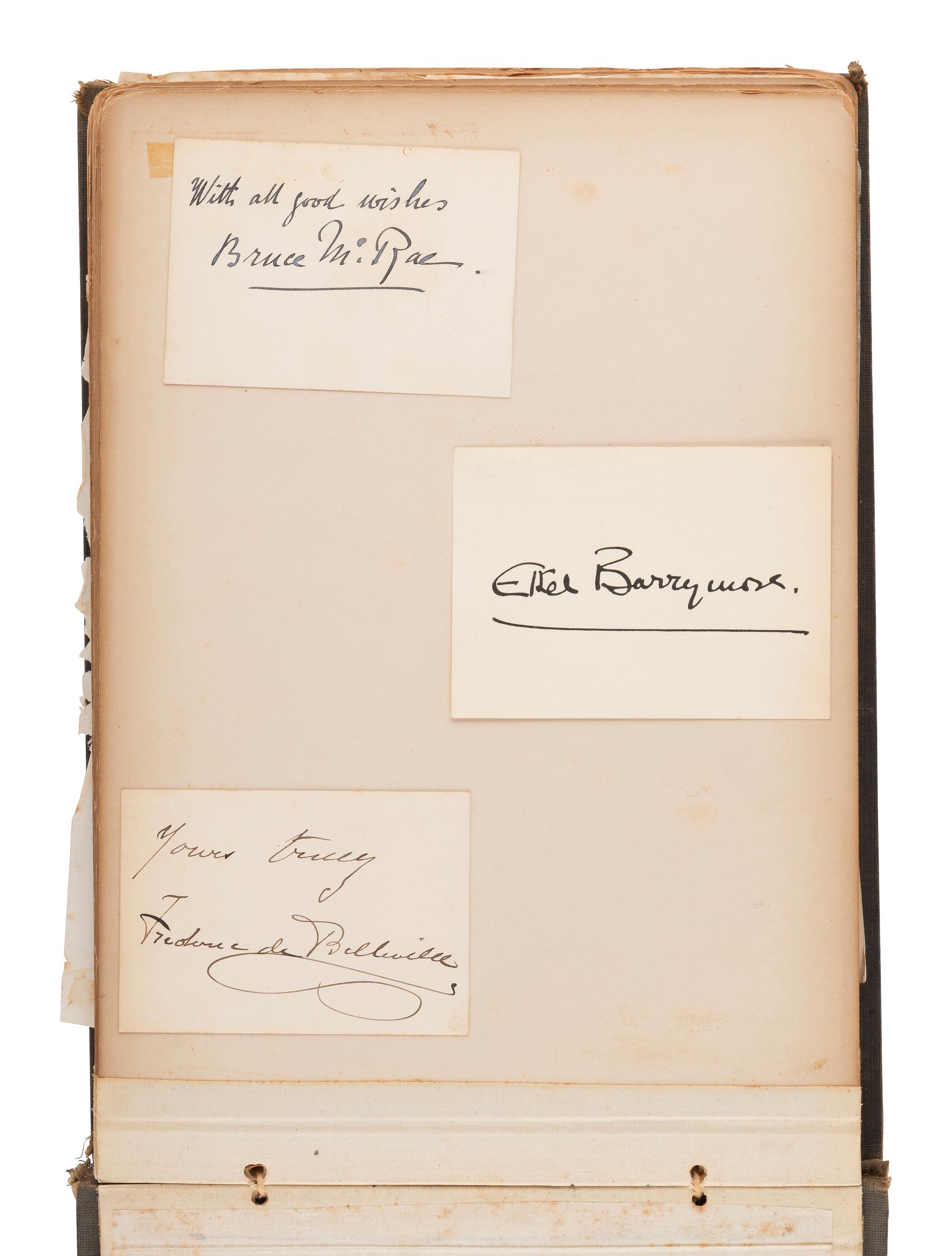 [ENTERTAINMENT]. Early 20th-century autograph album of performers & other notables, incl. SOUSA.