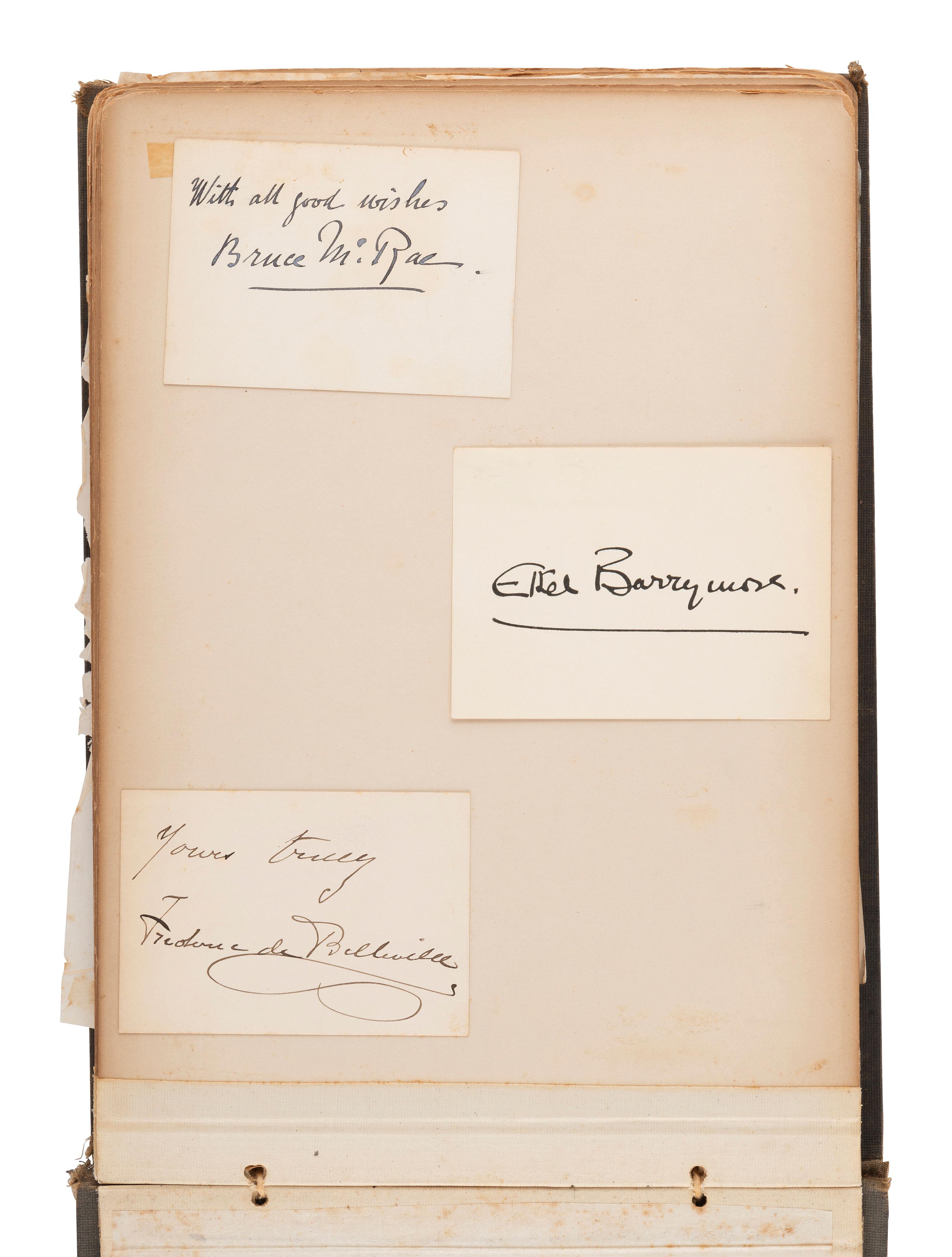 [ENTERTAINMENT]. Early 20th-century autograph album of performers & other notables, incl. SOUSA.